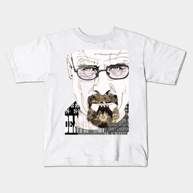 Walter White Kids T-Shirt by natashaaldredillustration